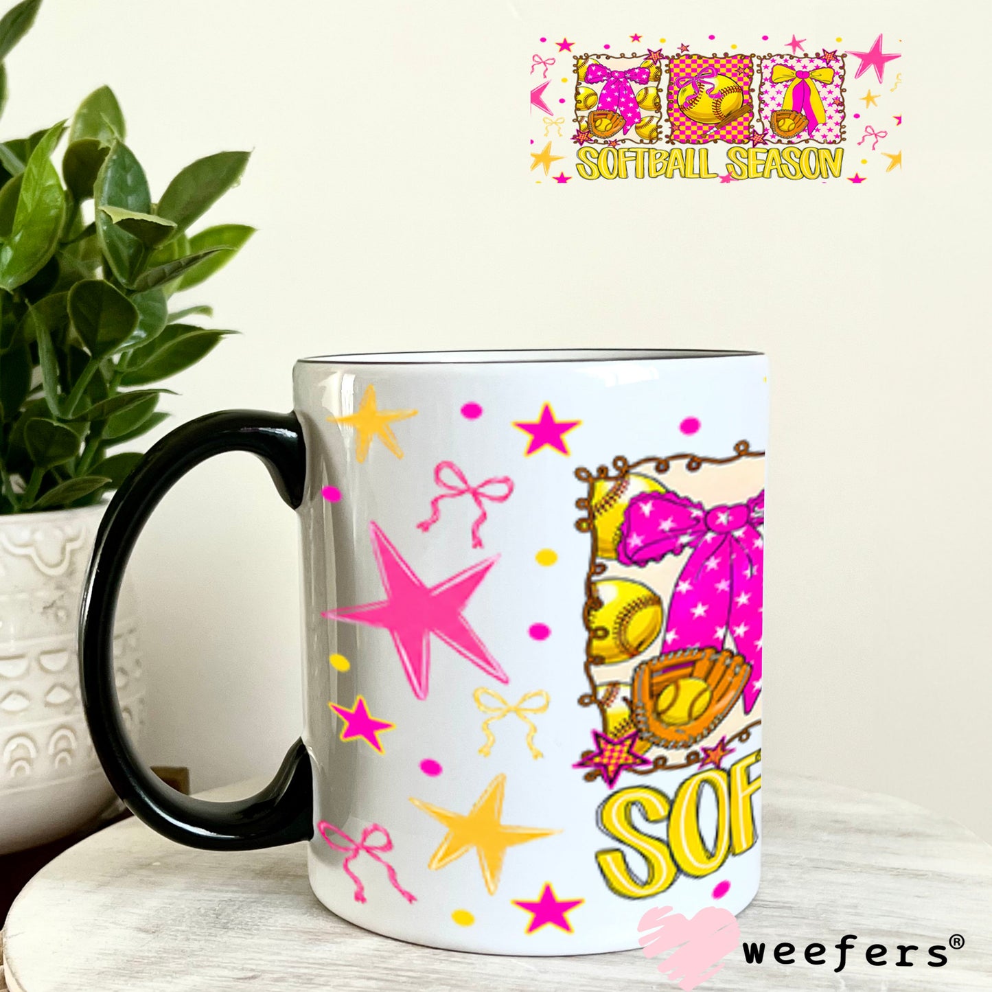 UV DTF Cup Wrap – USA Red White Blue Bows 11oz Coffee Mug Weefers