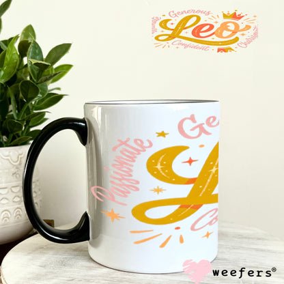 UV DTF Cup Wraps - Leo Zodiac Sign 11oz Coffee Mug Weefers