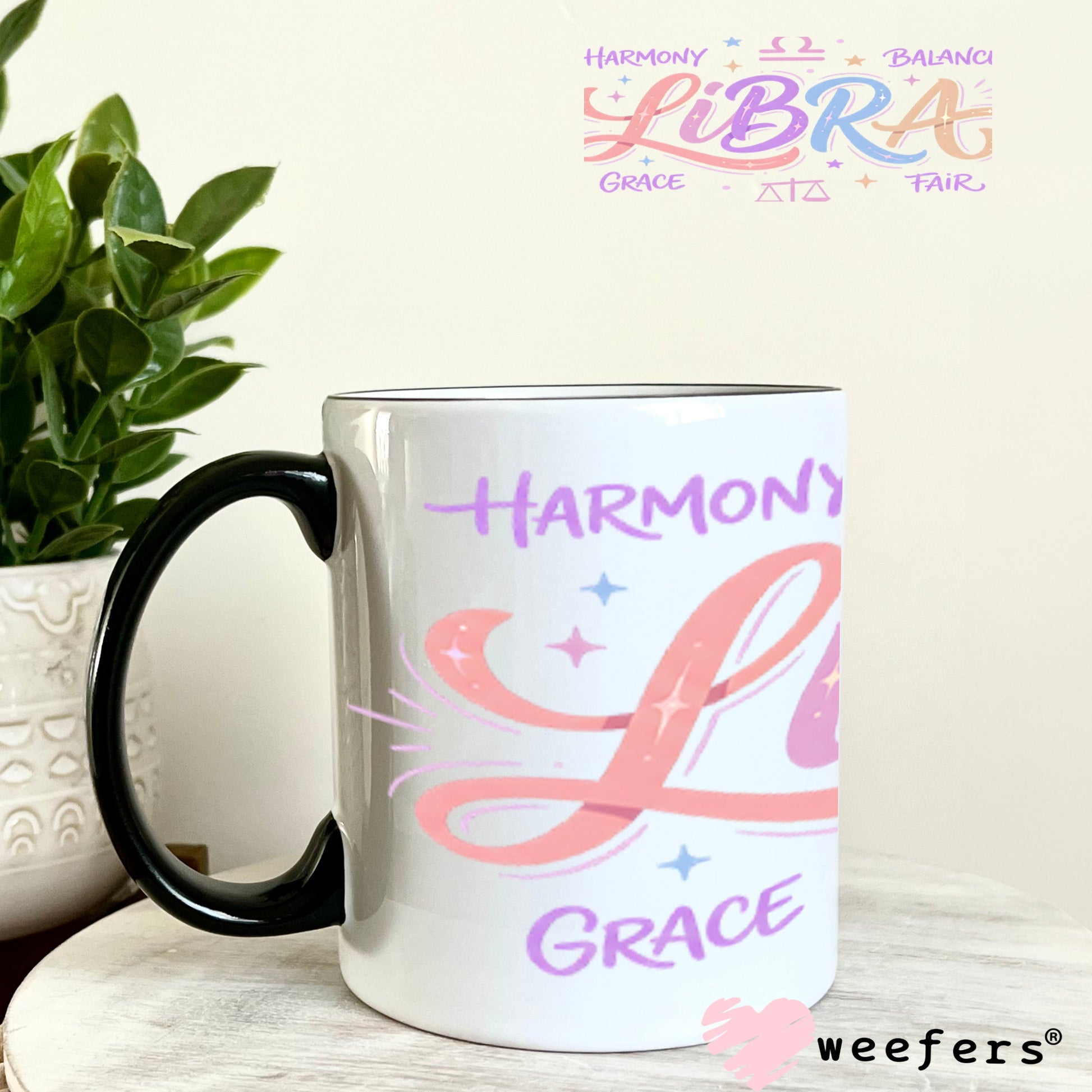 UV DTF Cup Wraps - Libra Zodiac Sign 11oz Coffee Mug Weefers