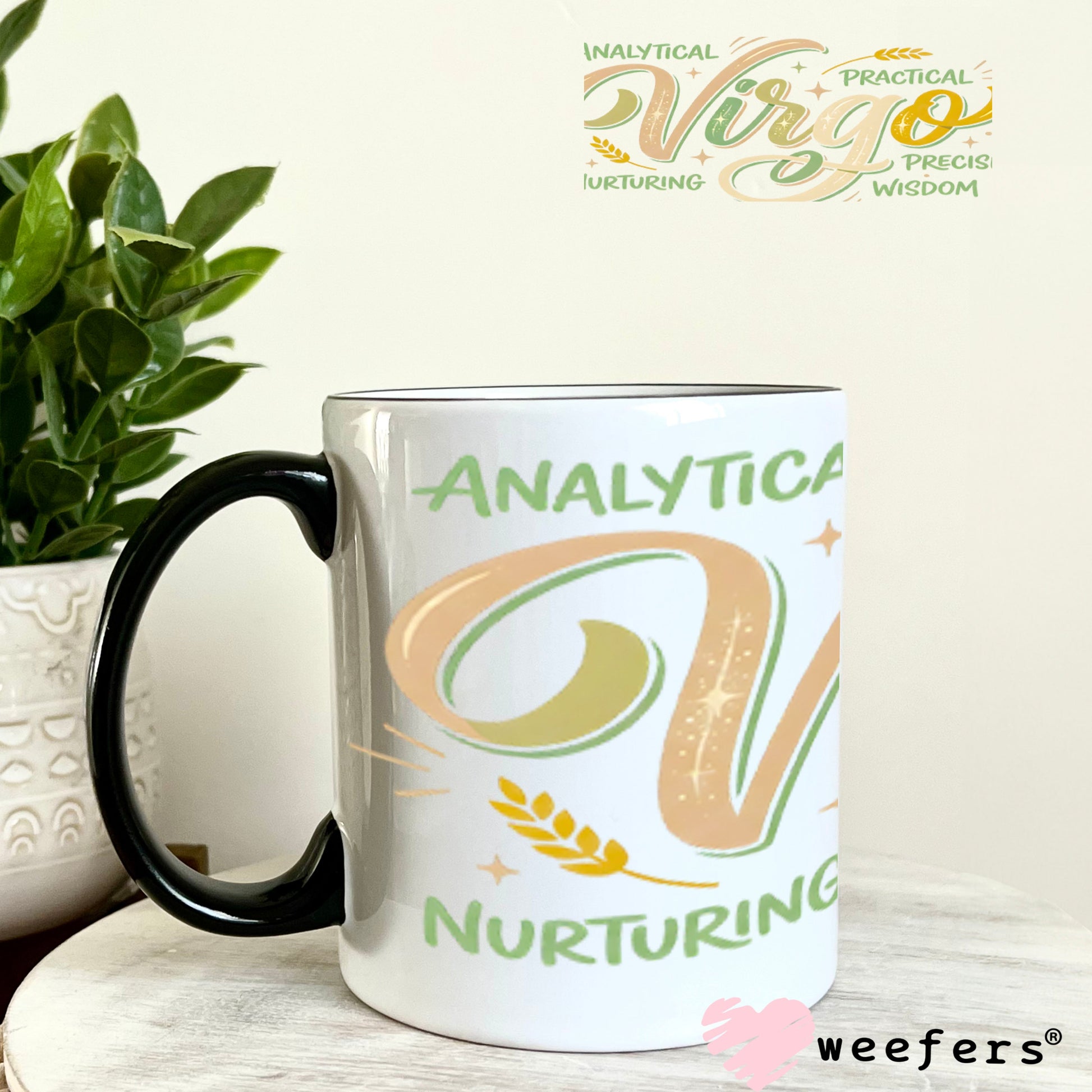 UV DTF Cup Wraps - Virgo Zodiac Sign 11oz Coffee Mug Weefers