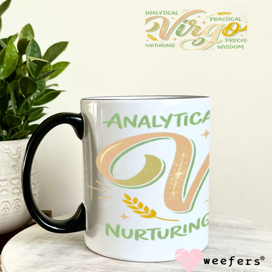 UV DTF Cup Wraps - Virgo Zodiac Sign 11oz Coffee Mug Weefers