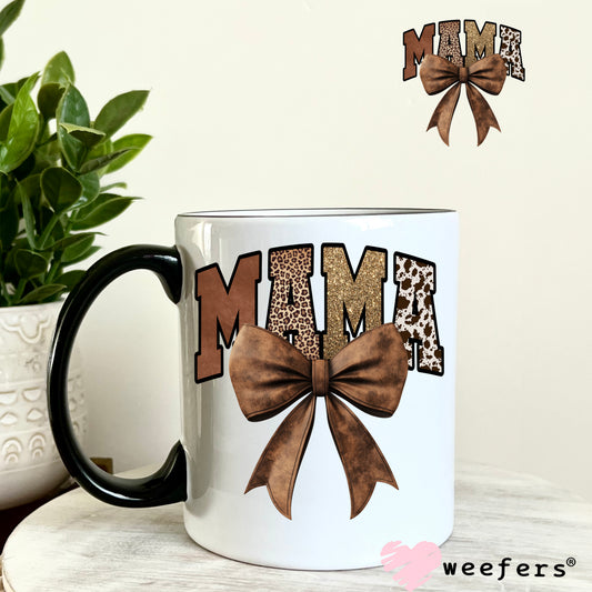 Mama Western Bow UV DTF Decal 11oz Coffee Mug Weefers