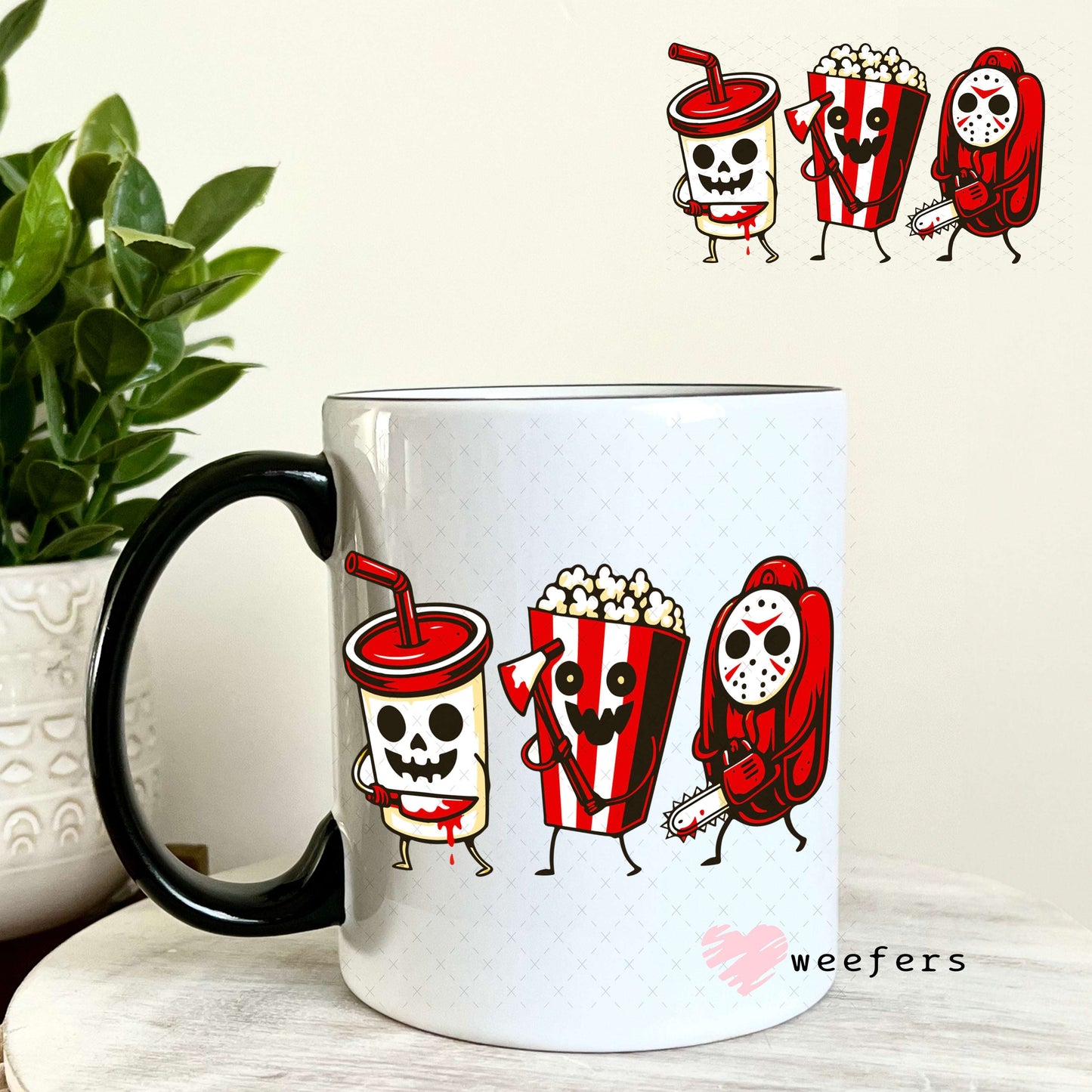 UV DTF Decal - Scary Movies 11oz Coffee Mug Weefers