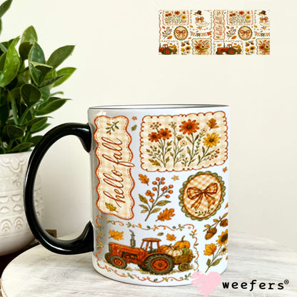 UV DTF Cup Wraps - Hello Fall Collage 11oz Coffee Mug Weefers