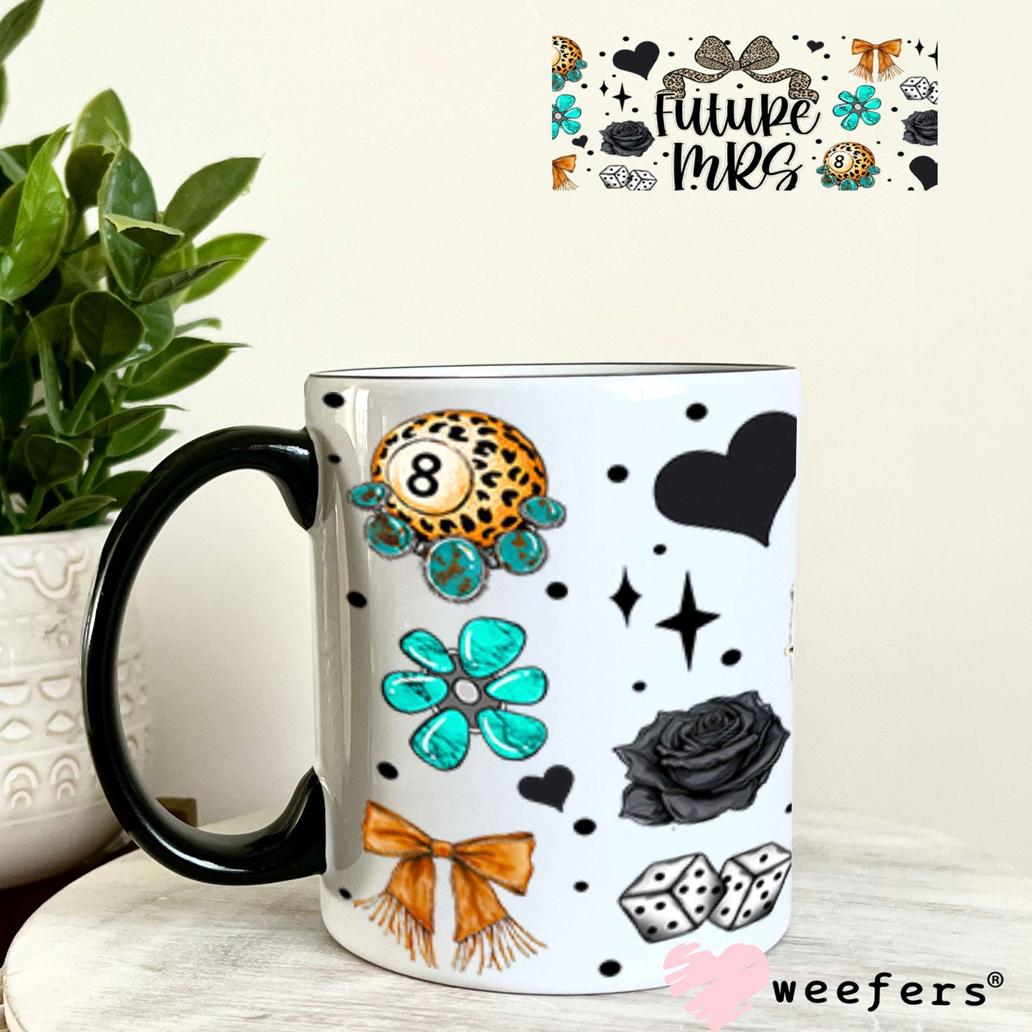 UV DTF Cup Wraps - Future Mrs Western Engagement Gift 11oz Coffee Mug Weefers