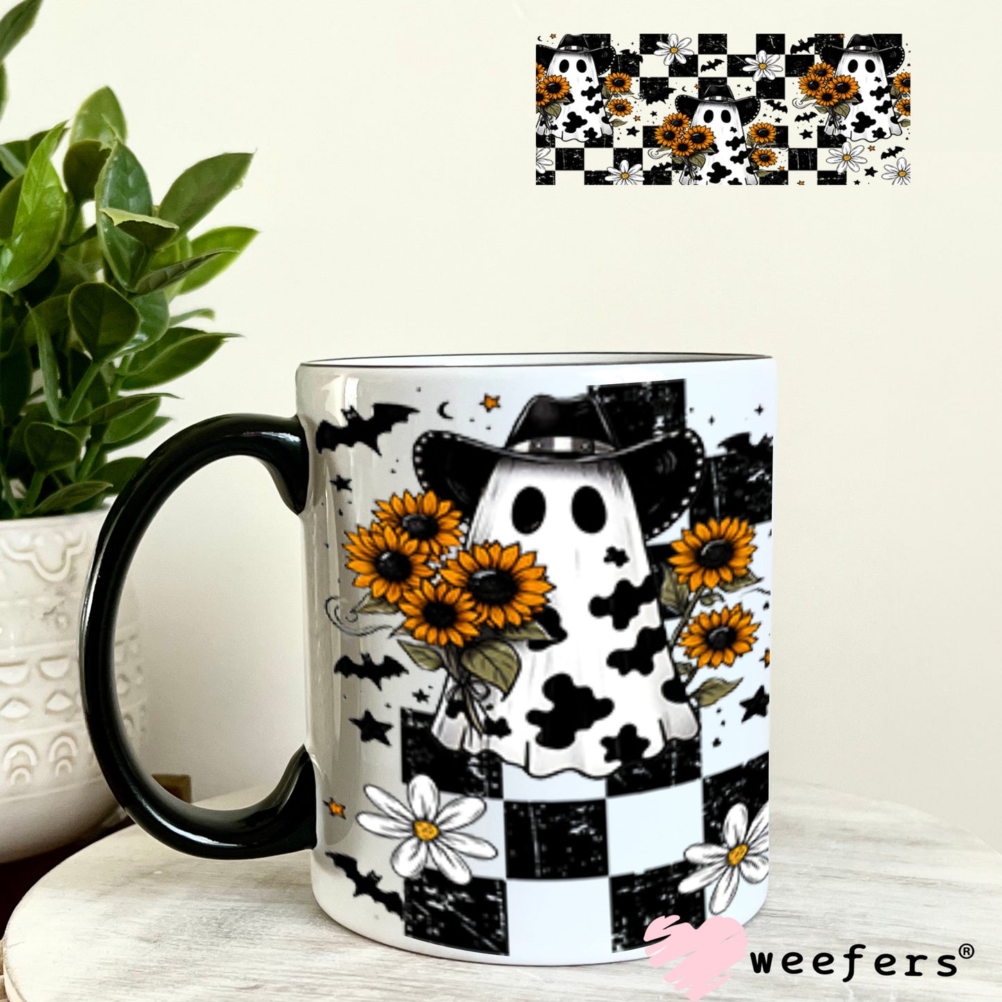 UV DTF Cup Wrap – USA Red White Blue Bows 11oz Coffee Mug Weefers