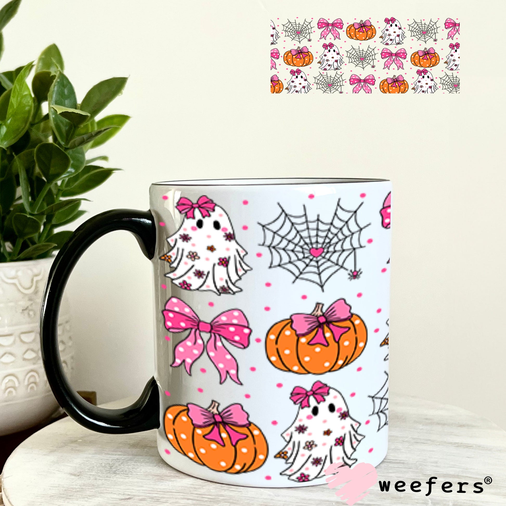 UV DTF Cup Wrap – USA Red White Blue Bows 11oz Coffee Mug Weefers
