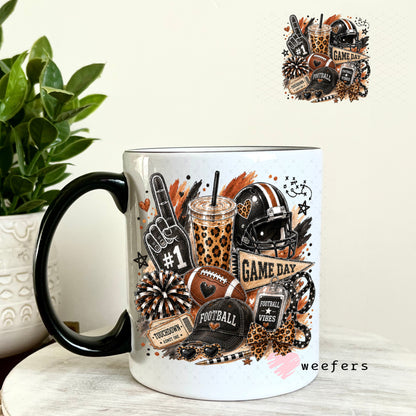 UV DTF Decal - Game Day Football 11oz Coffee Mug Weefers