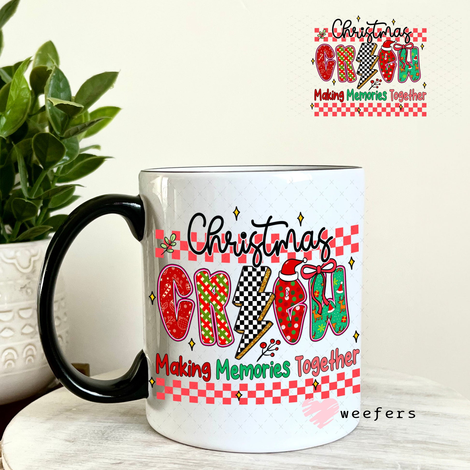 UV DTF Decal - Christmas Crew 11oz Coffee Mug Weefers