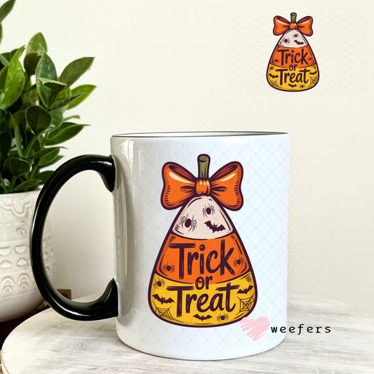 UV DTF Decal - Trick or Treat Candy Corn 11oz Coffee Mug Weefers