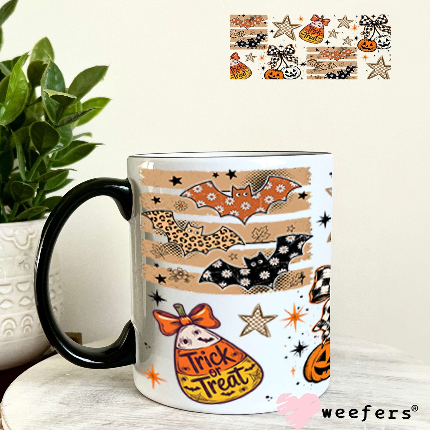 UV DTF Cup Wraps - Halloween Vibes - Weefers® Exclusive 11oz Coffee Mug Weefers