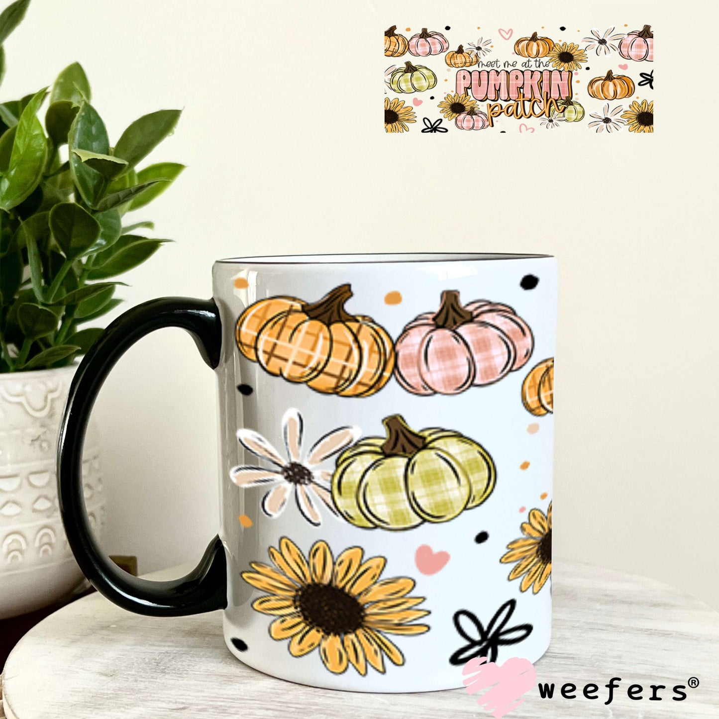 UV DTF Cup Wraps - Meet Me at the Pumpkin Patch 11oz Coffee Mug Weefers