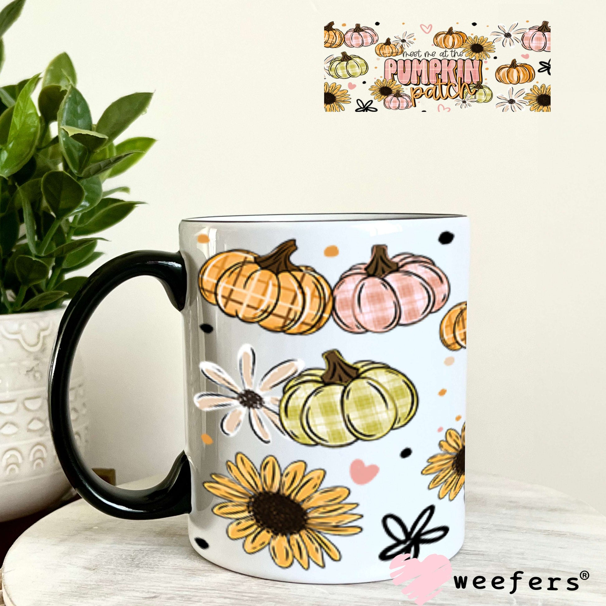 UV DTF Cup Wraps - Meet Me at the Pumpkin Patch 11oz Coffee Mug Weefers