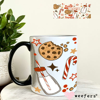 UV DTF Cup Wraps - Christmas Milk and Cookies 11oz Coffee Mug Weefers