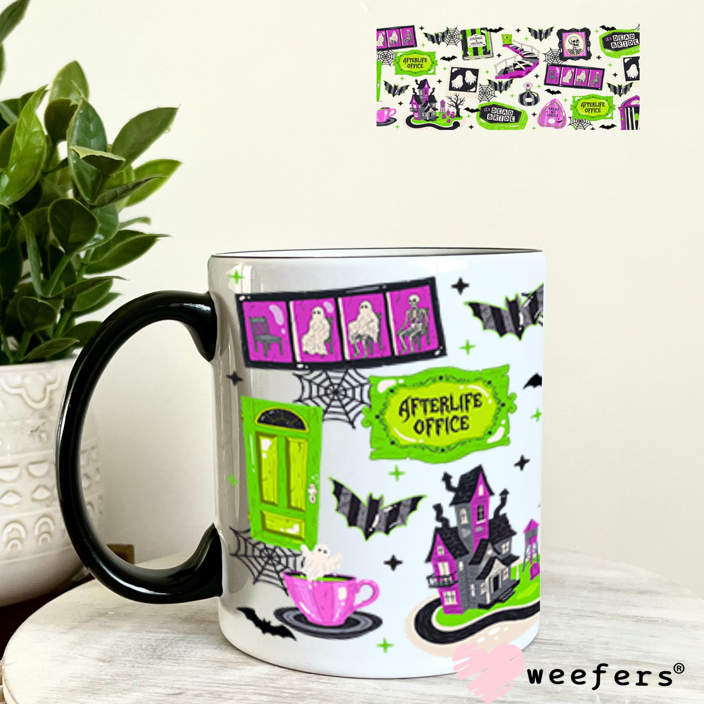 UV DTF Cup Wrap – USA Red White Blue Bows 11oz Coffee Mug Weefers