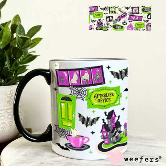 UV DTF Cup Wraps - Green Purple Its Dead Bride 11oz Coffee Mug Weefers