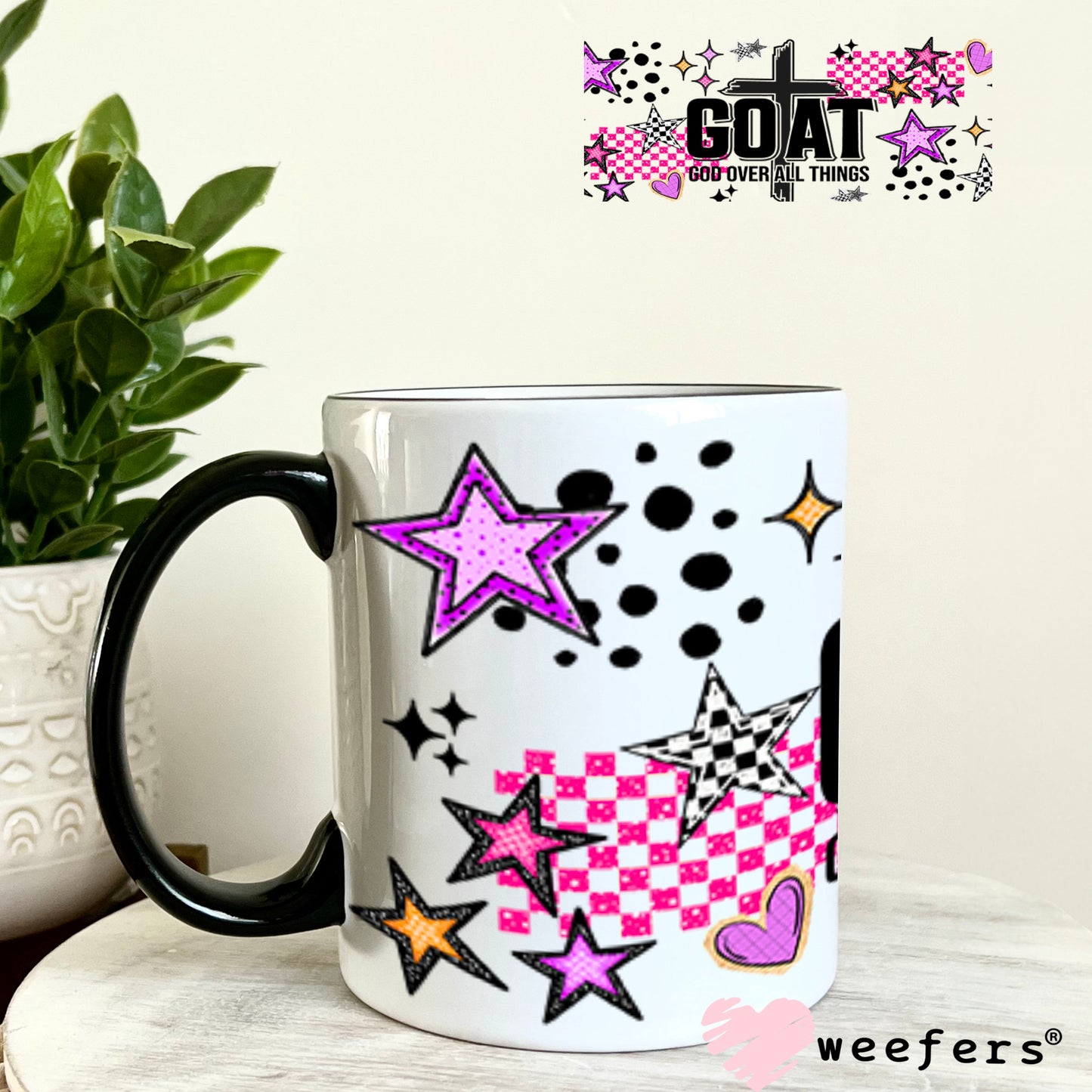 UV DTF Cup Wrap – USA Red White Blue Bows 11oz Coffee Mug Weefers