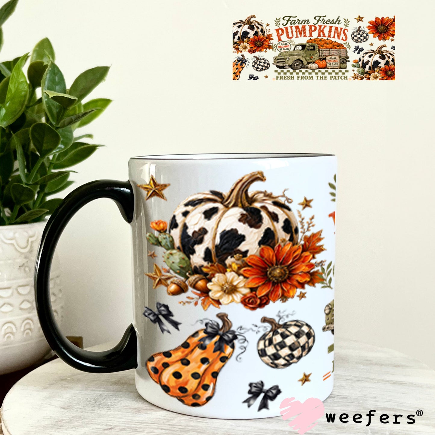 UV DTF Cup Wrap – USA Red White Blue Bows 11oz Coffee Mug Weefers