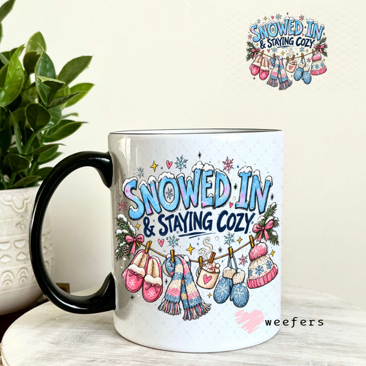 UV DTF Decal - Snowed In and Staying Cozy 11oz Coffee Mug Weefers