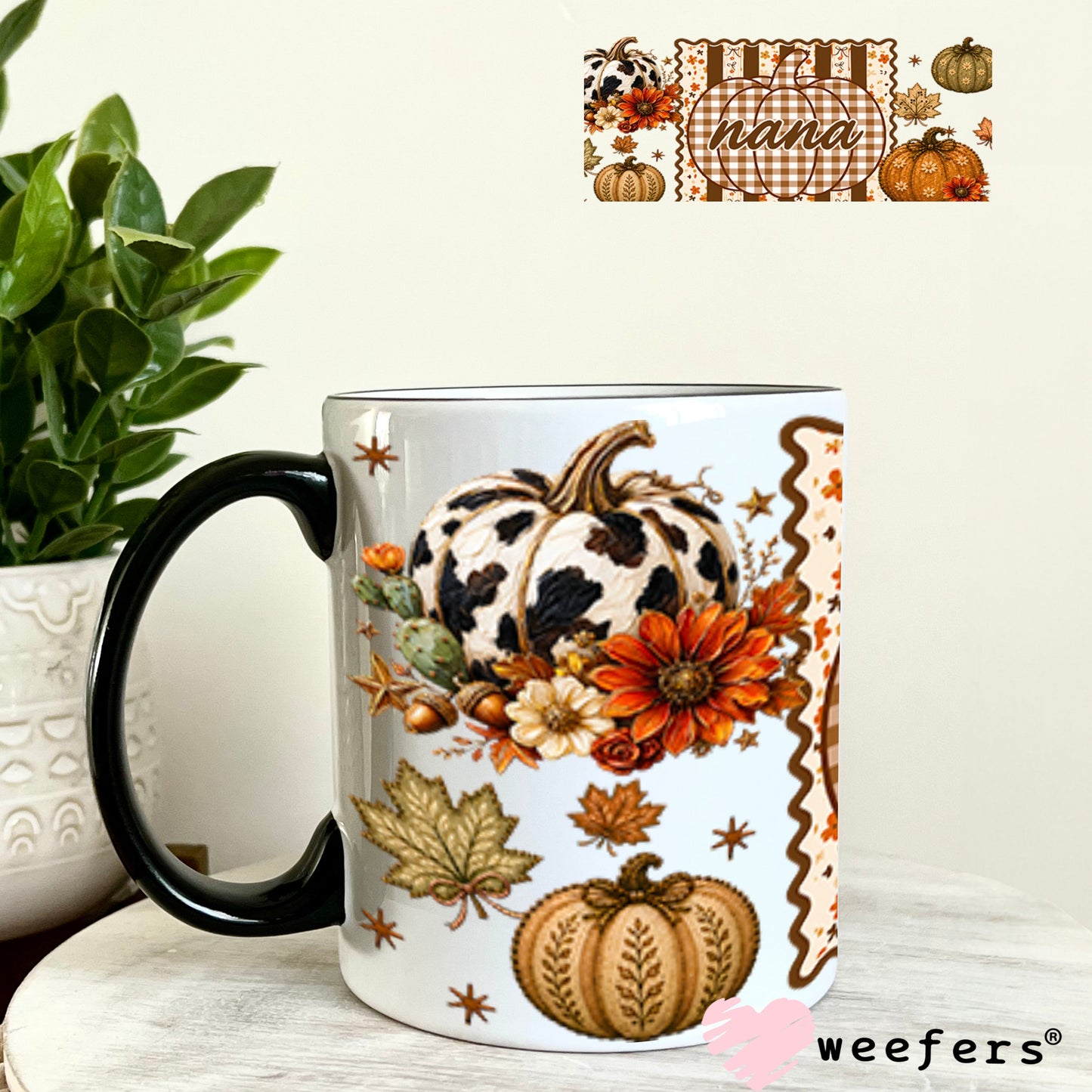 UV DTF Cup Wrap – USA Red White Blue Bows 11oz Coffee Mug Weefers
