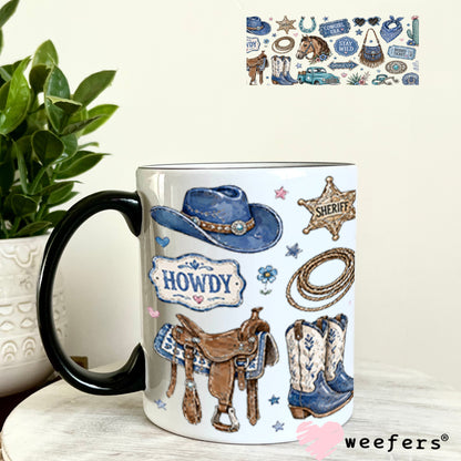UV DTF Cup Wrap – USA Red White Blue Bows 11oz Coffee Mug Weefers