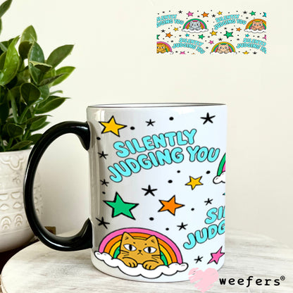 UV DTF Cup Wrap – USA Red White Blue Bows 11oz Coffee Mug Weefers