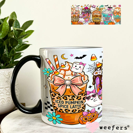 UV DTF Cup Wraps - Halloween Iced Coffee 11oz Coffee Mug Weefers