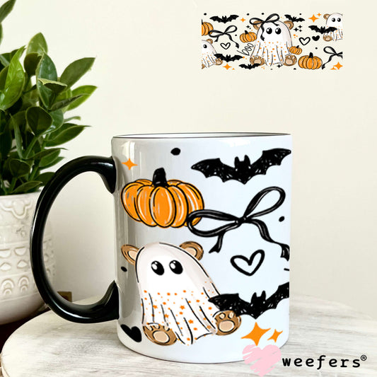 UV DTF Cup Wraps - Halloween Ghost Friends 11oz Coffee Mug Weefers