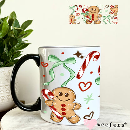 UV DTF Cup Wraps - Christams Gingerbread Red 11oz Coffee Mug Weefers