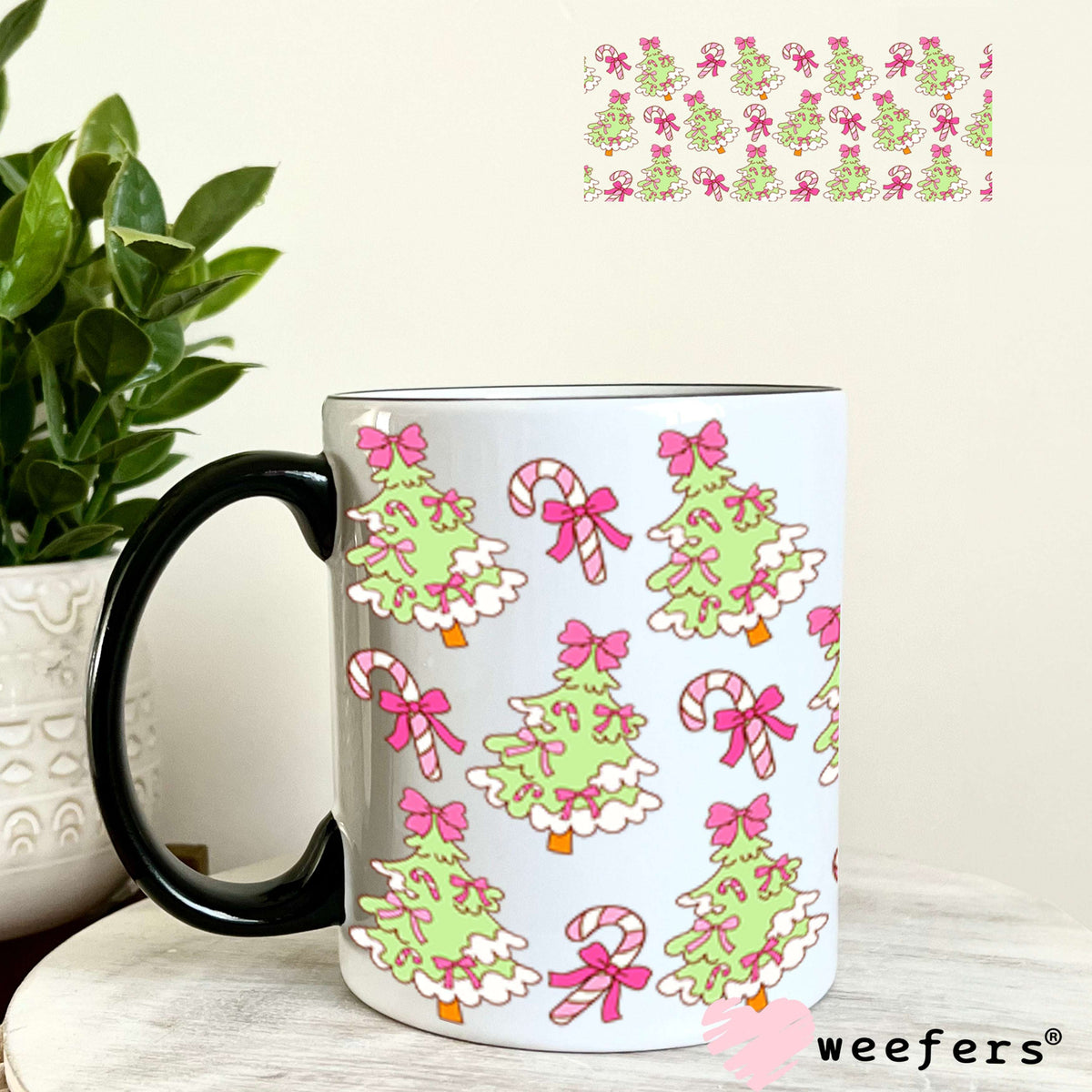 UV DTF Cup Wraps - Couquette Christmas 11oz Coffee Mug Weefers
