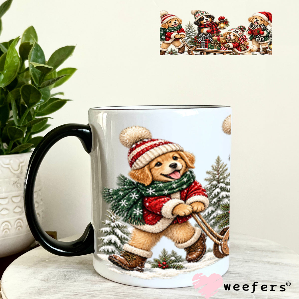 UV DTF Cup Wrap – USA Red White Blue Bows 11oz Coffee Mug Weefers