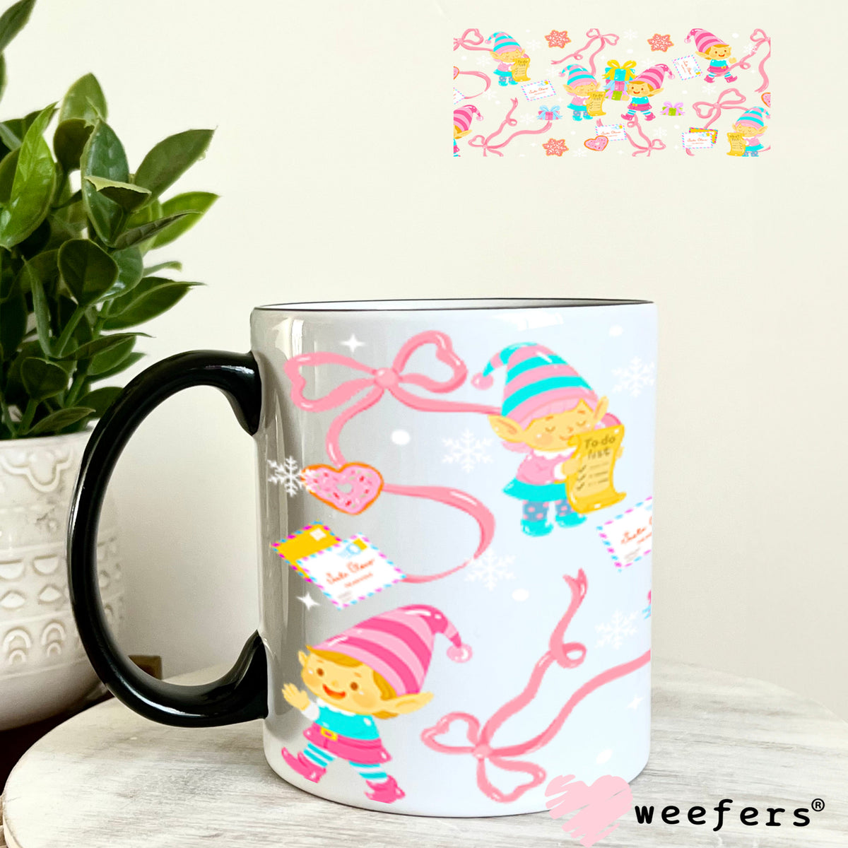 UV DTF Cup Wrap – USA Red White Blue Bows 11oz Coffee Mug Weefers