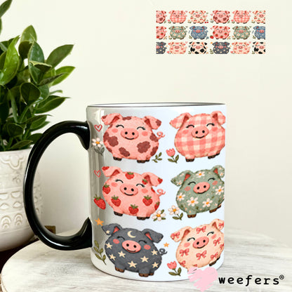UV DTF Cup Wrap – USA Red White Blue Bows 11oz Coffee Mug Weefers
