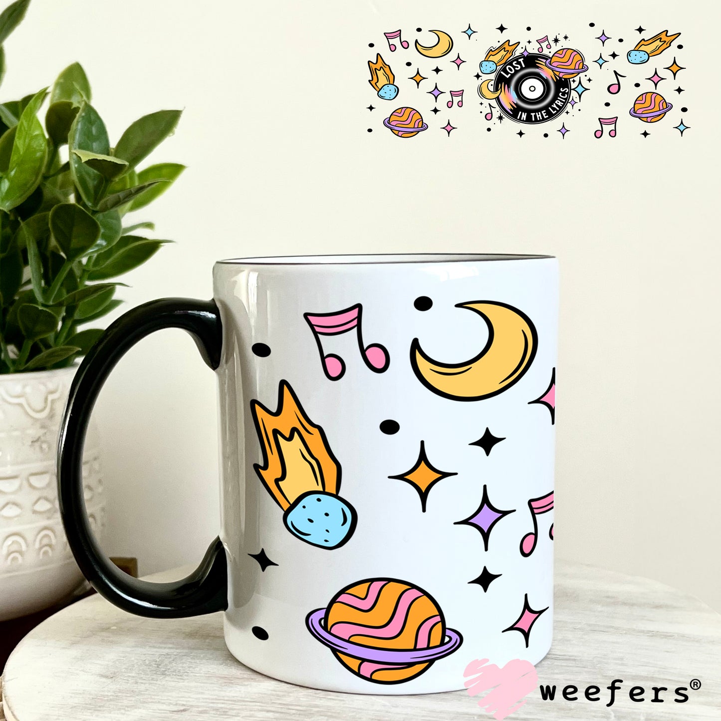 Lost in the Lyrics UV DTF Cup Wrap 11oz Coffee Mug Weefers