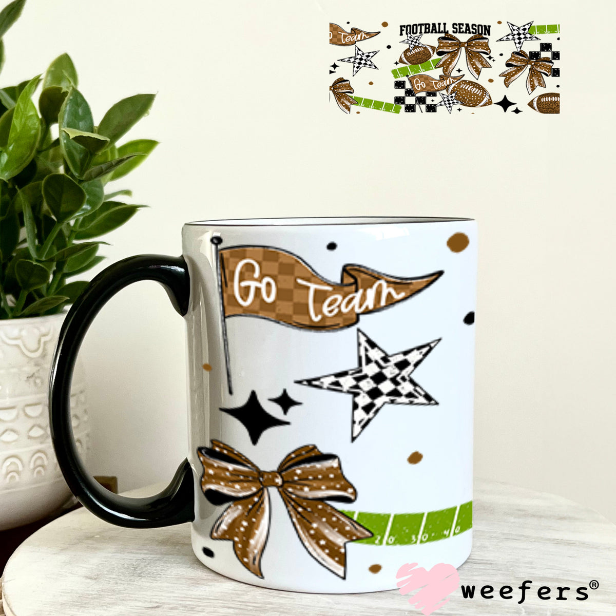 UV DTF Cup Wrap – USA Red White Blue Bows 11oz Coffee Mug Weefers