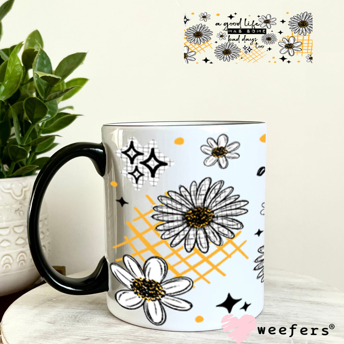 UV DTF Cup Wrap – USA Red White Blue Bows 11oz Coffee Mug Weefers