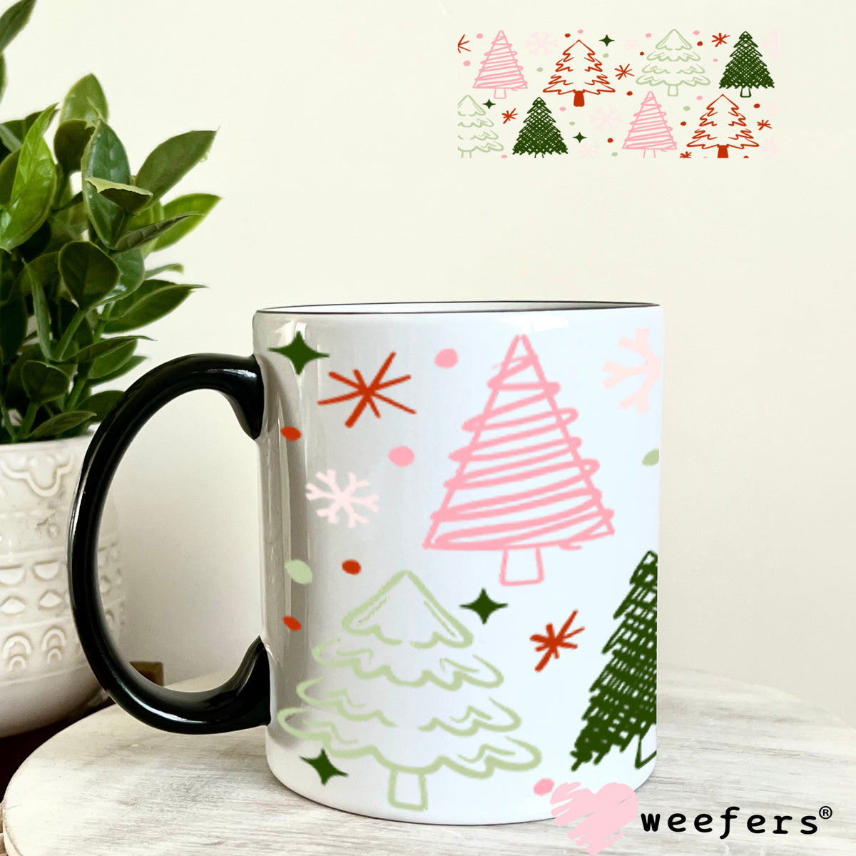 UV DTF Cup Wrap – USA Red White Blue Bows 11oz Coffee Mug Weefers