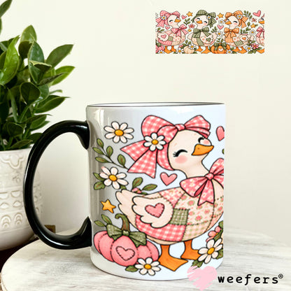 UV DTF Cup Wrap – USA Red White Blue Bows 11oz Coffee Mug Weefers