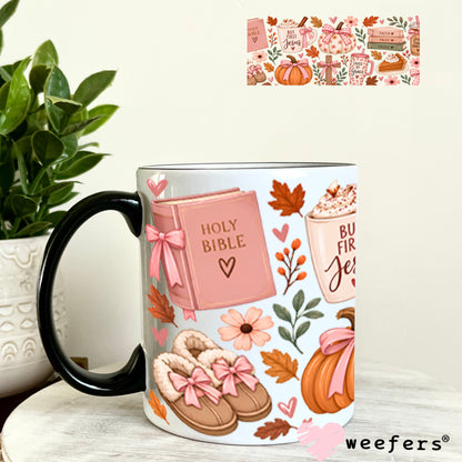 UV DTF Cup Wrap – USA Red White Blue Bows 11oz Coffee Mug Weefers
