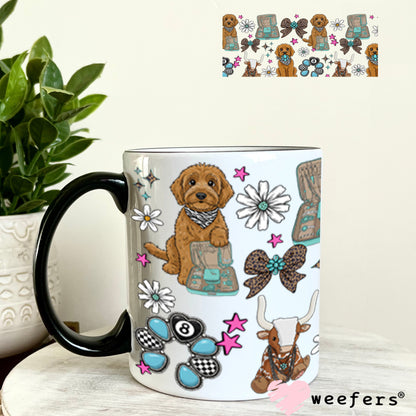 UV DTF Cup Wrap – USA Red White Blue Bows 11oz Coffee Mug Weefers