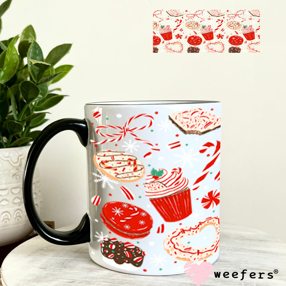 UV DTF Cup Wrap – USA Red White Blue Bows 11oz Coffee Mug Weefers