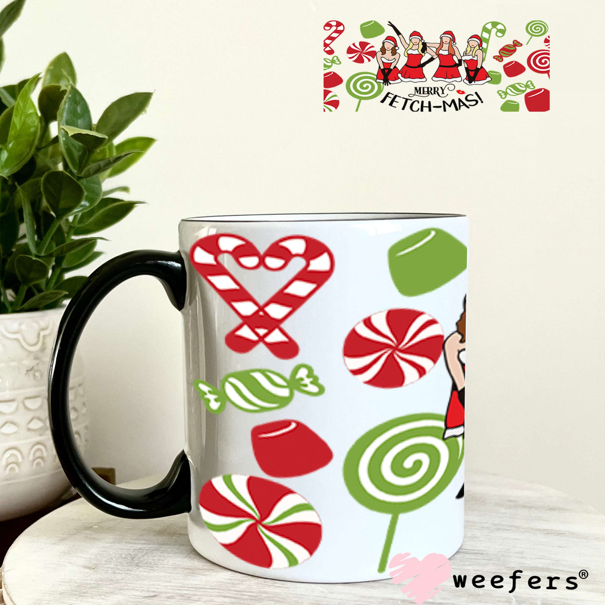 UV DTF Cup Wraps - Merry Fetch-mas - Weefers® Exclusive 11oz Coffee Mug Weefers