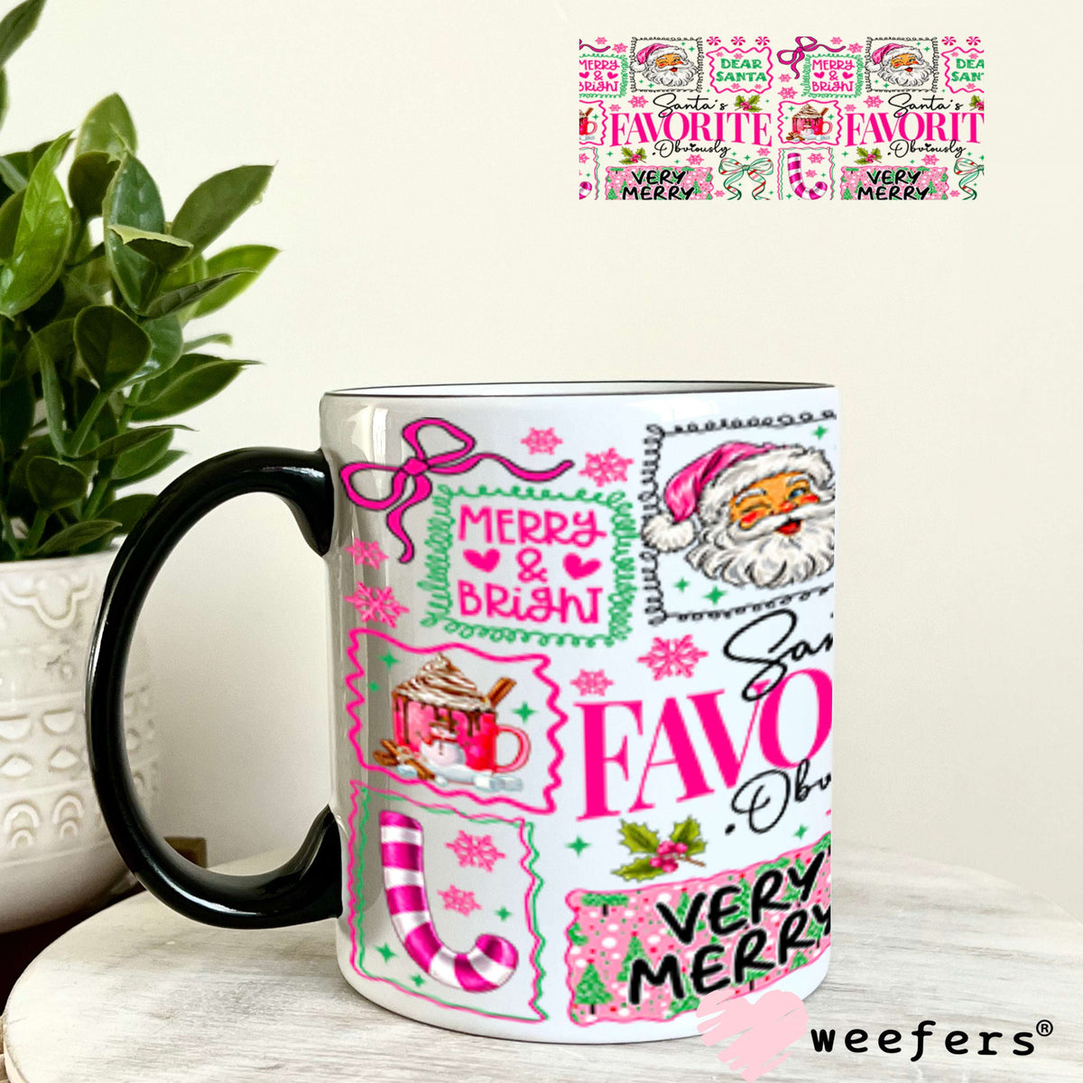 UV DTF Cup Wraps - Santa's Favorite 11oz Coffee Mug Weefers