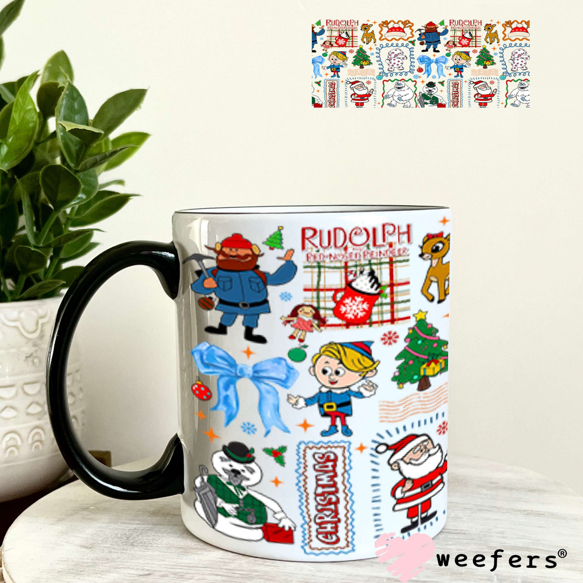 UV DTF Cup Wraps - Favorite Red Nosed Reindeer 11oz Coffee Mug Weefers