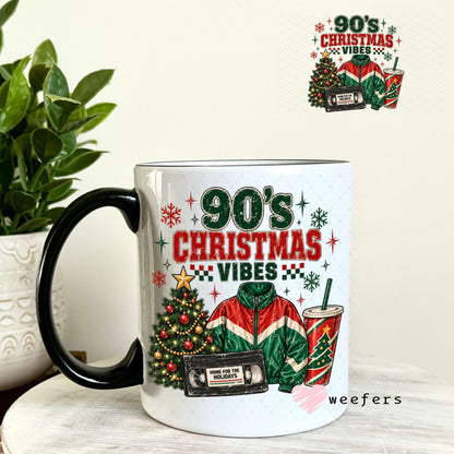 UV DTF Decal - 90's Christmas Vibes 11oz Coffee Mug Weefers