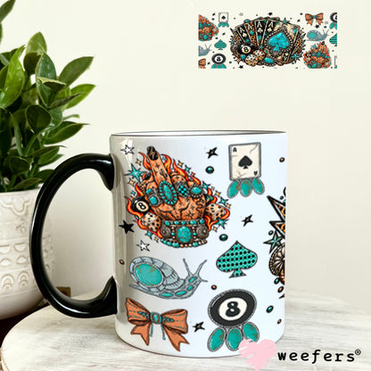 UV DTF Cup Wrap – USA Red White Blue Bows 11oz Coffee Mug Weefers