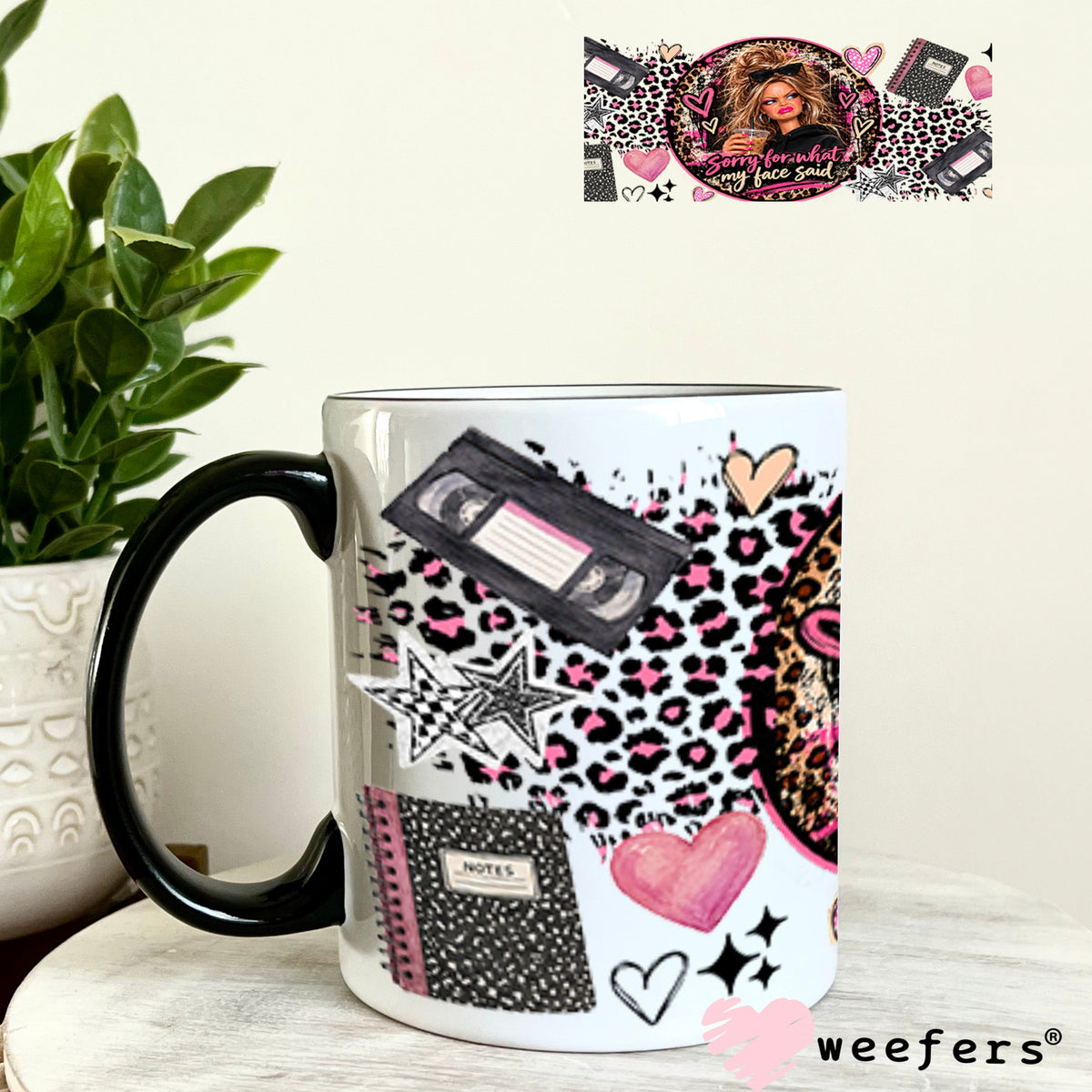 UV DTF Cup Wrap – USA Red White Blue Bows 11oz Coffee Mug Weefers
