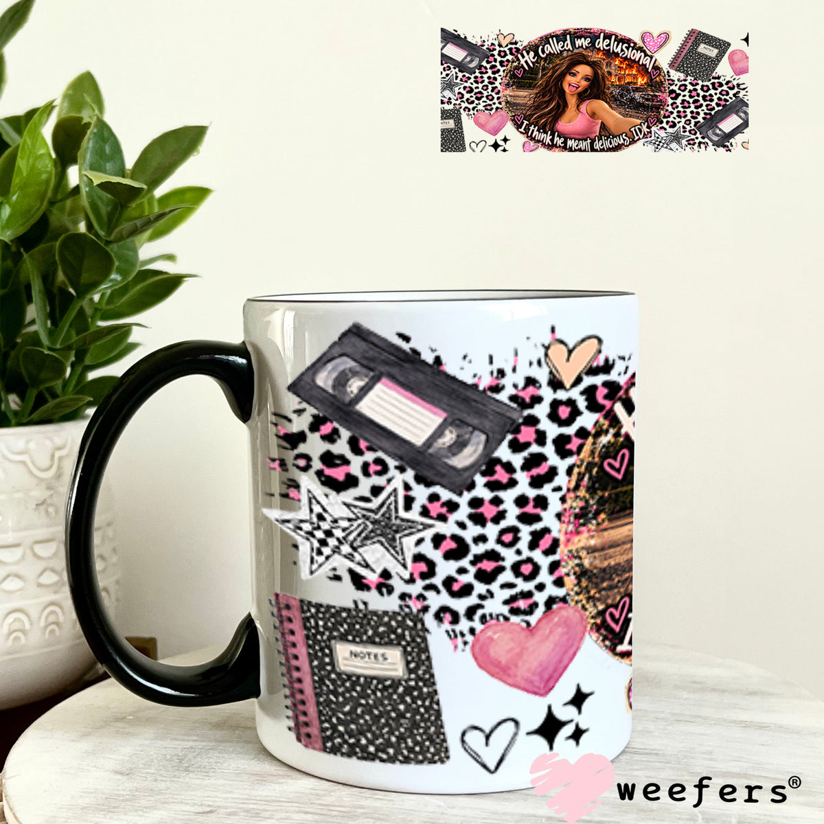 UV DTF Cup Wrap – USA Red White Blue Bows 11oz Coffee Mug Weefers
