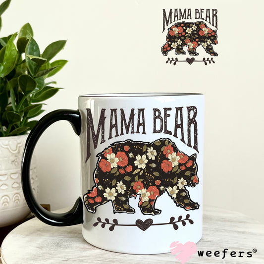 Mama Bear UV DTF Decal 11oz Coffee Mug Weefers