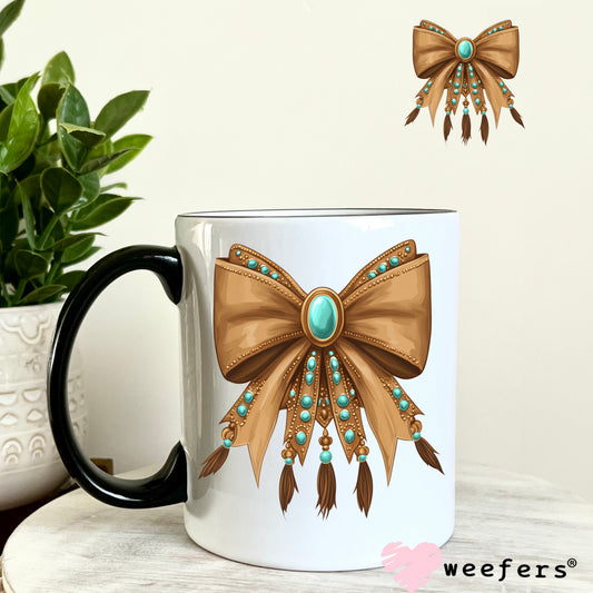 Pocahontas Bow UV DTF Decal 11oz Coffee Mug Weefers